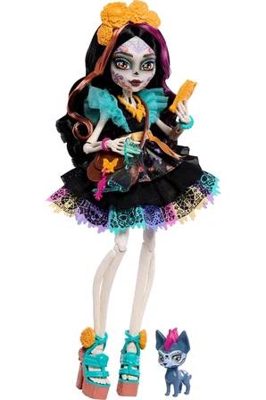 Monster High Ana Karakter Bebekler HPD53 - Siyah Elbiseli Skelita Calaveras Jhk34