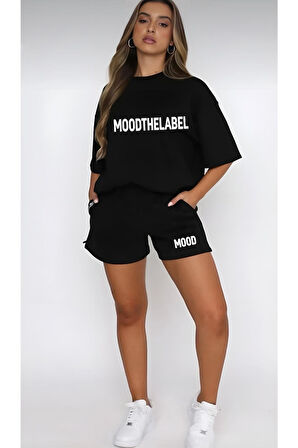 Kadın Mood The Label Baskılı Şort/t-shirt Takım