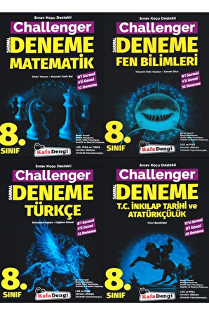 Kafa Dengi 8.sınıf Challanger Deneme Seti Türkçe Matematik Fen Bilimleri Inkılap Tarihi 4 Kitap