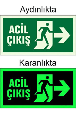 KARAKÖY TEMİN FOSFORLU ÇIKIŞ EXIT SAĞ YÖN LEVHASI