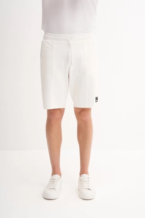 Slim Fit Örme Bermuda Süet Şort