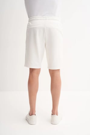 Slim Fit Örme Bermuda Süet Şort