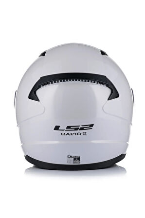 Rapıd 2 Beyaz Kapalı Motosiklet Kaskı Gold Camlı