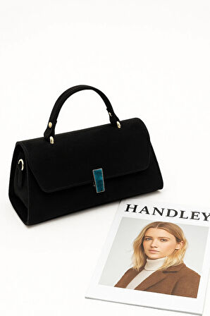 Lüks Süet Kutu Model Çapraz ve El Omuz Çantası