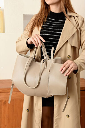 Lüks Cüzdan Hediyeli Büyük Kapasiteli Omuz Çantası