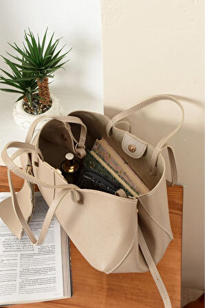 Lüks Cüzdan Hediyeli Büyük Kapasiteli Omuz Çantası