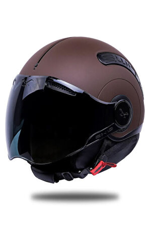 Sx.10 Mat Kahverengi Kask