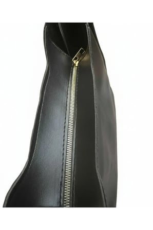 Siyah Kadın Fularlı Fermuarlı Shopper El Ve Omuz Çantası (Fular Rengi Değişebilir)