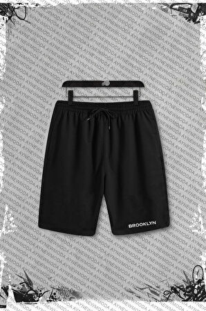 Brooklyn Baskılı Oversize T-Shirt şort 2li alt üst takımı