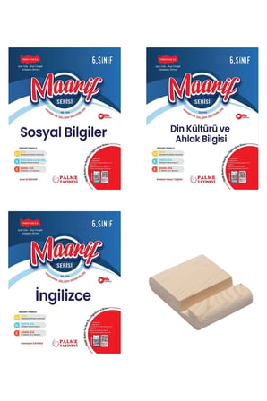 6. Sınıf Maarif Serisi Sosyal Din ve İngilizce Akademik Gelişim Denemeleri 3lü Set + Telefon Standı