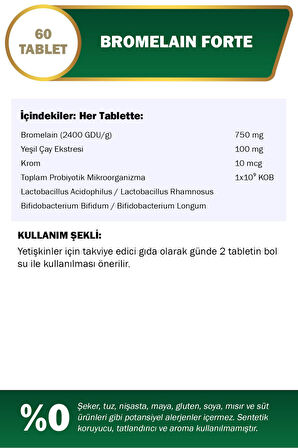 Nutraxin Bromelain Forte 60 Tablet 