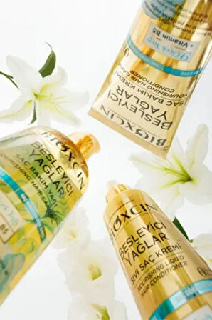 Besleyici Yağlar Bakım Şampuanı 300ml+Saç Bakım Yağı 150ml+Saç Bakım Kremi + Sıvı Saç Kremi