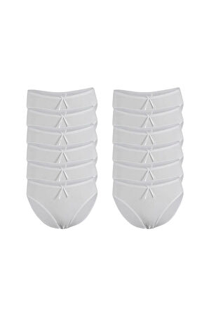 Kadın 12'li Paket Bambu Bikini Külot