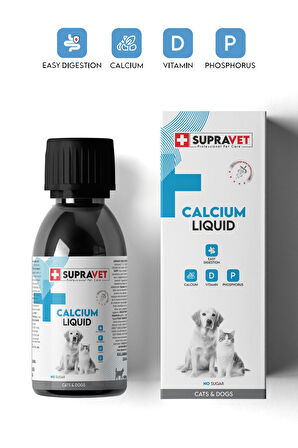 Calcium Kedi Ve Köpek İçin Sıvı Kalsiyum Damla 100ml