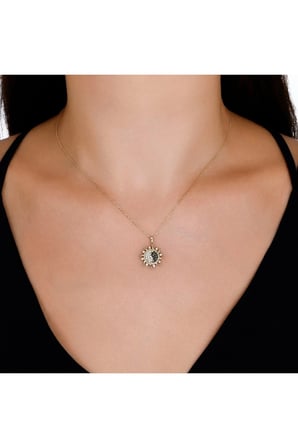 Altın Güneş Kolye - 14K