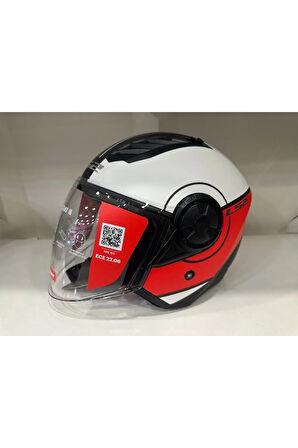 KASK LS2 AIRFLOW 2 COVER MAT SİYAH-KIRMIZI-BEYAZ