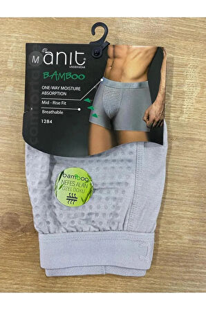 8'li Düz Renk Likralı Nefes Alan Bambu Erkek Boxer %96 Bambu %4 Likra