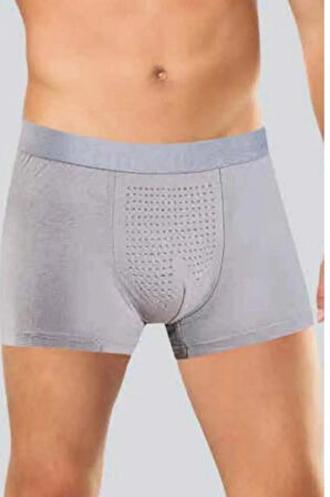 8'li Düz Renk Likralı Nefes Alan Bambu Erkek Boxer %96 Bambu %4 Likra