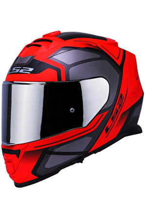 Storm 2 Faster Mat Kırmızı Fullface Motosiklet Kaskı Gri Camlı