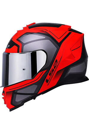 Storm 2 Faster Mat Kırmızı Fullface Motosiklet Kaskı Gri Camlı