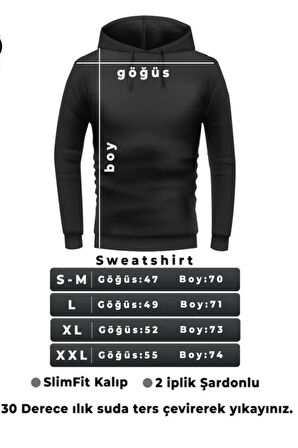 JOKER BASKLI KAPİŞONLU SWEAT