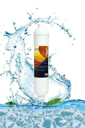 Ravent Kapalı Kasa 5 ' Li Su Arıtma Filtre Seti Coconout Bazlı Nsf karbonlu modeldir.