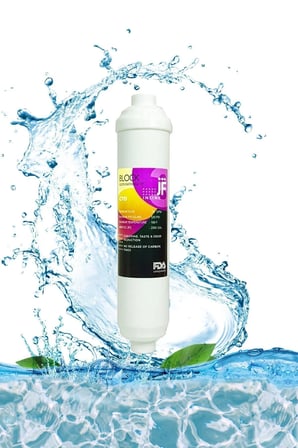 Ravent Kapalı Kasa 5 ' Li Su Arıtma Filtre Seti Coconout Bazlı Nsf karbonlu modeldir.