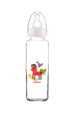Desenli Cam Biberon Unicorn Dar Ağız 250 ml 31302