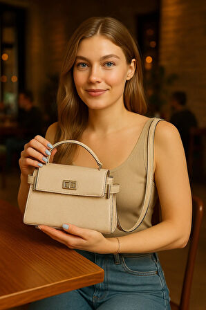 Lüks Kapaklı Şık Omuz ve El Çantası – Günlük & Klasik Kullanım