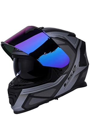 Storm 2 Faster Tıtanıum Fullface Motosiklet Kaskı Gökkuşağı Camlı