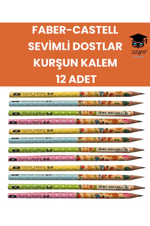Sevimli Dostlar Kurşun Kalem Seti 12 Adet Faber-Castell