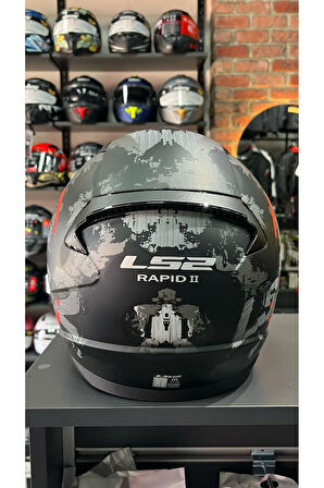 RAPID 2 CIRCLE MAT SİYAH-KIRMIZI KASK