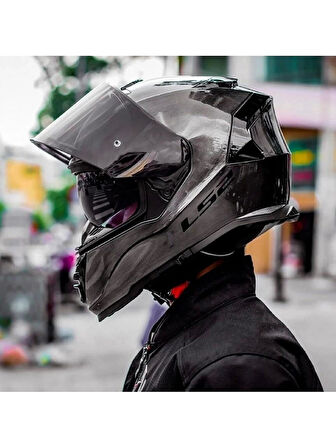 Ls2 Storm 2 Jeans Siyah Vizörlü Kask