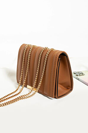 Kadın Gold Zincir Askılı Çapraz Ve Kol Çantası