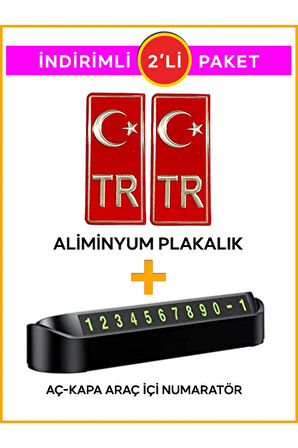 Tr Plaka Krom Sticker 2'li - Türkiye Plaka Krom Stıcker - Türkiye Plakalık Krom