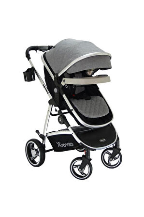 City Seyahat Sistem Bebek Arabası 3 In 1 Gri Silver