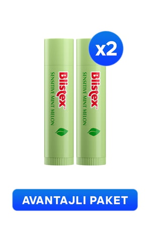 Sensitive Mint Melon - Doğal Nane Ve Kavun Özlü Besleyici Ve Nemlendirici Dudak Bakım Kremi X2
