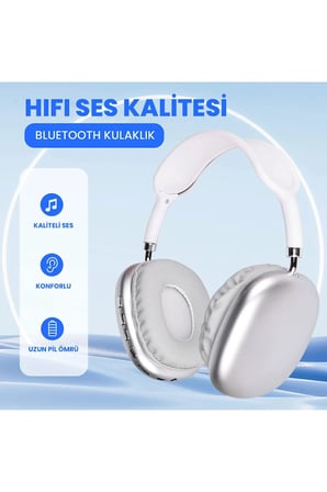 Air Max Kablosuz 5.0 Mikrofonlu Bluetooth Kulaklık Siyah (P9)