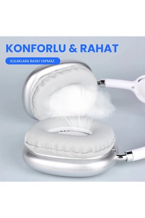 Air Max Kablosuz 5.0 Mikrofonlu Bluetooth Kulaklık Siyah (P9)