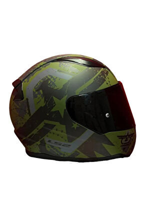 Rapid 2 Thunder Birds Full Face Motosiklet Kaskı Siyah Vizörlü