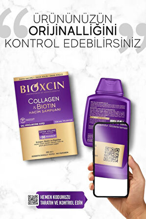 2 Adet Collagen & Biotin Ekstra Hacim Şampuanı 300 Ml - (Kolajen Biotin İnce Seyrek Saçlar)