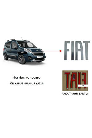 FİAT FİORİNO DOBLO ÖN PANJUR ARMASI - AMBLEMİ - ÖN KAPUT FİAT YAZISI 155302707 eta1005-5373