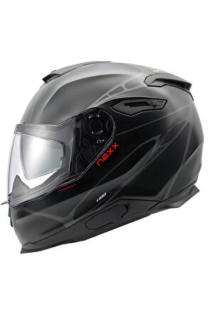Y.100 B-sıde Mat Siyah-gri Kask
