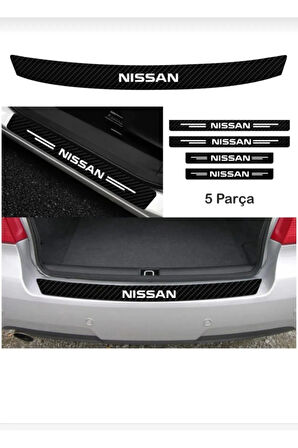 Nissan Juke İçin uyumlu Aksesuar OTO&ARAÇ Bagaj Ve Kapı Eşiği Sticker Seti Karbon