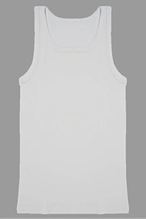 6 Adet Beyaz Erkek Atlet %100 Pamuk Erkek Penye Atlet