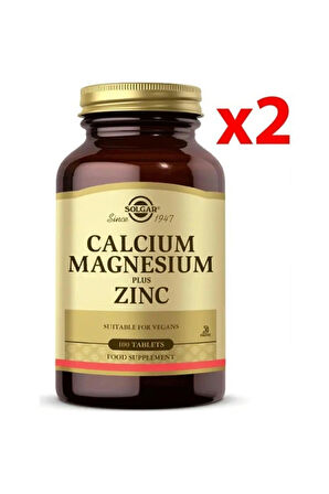 Calcium Magnesium Plus Zinc 100 Tablet 2 Adet
