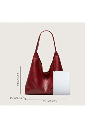 Kadın Omuz Çantası Büyük Kapasiteli Çok Yönlü yumuşak deri yavrulu cüzdanlı salaş çanta