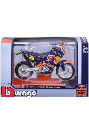 KTM 450 Rally 1/18 Ölçek Burago Model Motosiklet Diecast Motosiklet oyuncak model