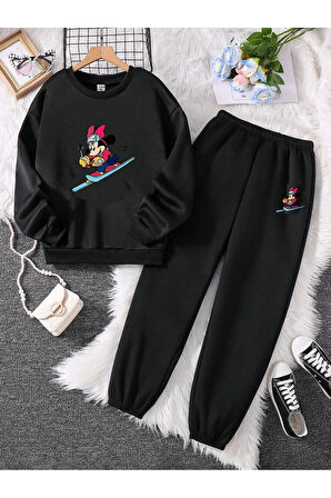 mickey mouse kapüşonlu eşortman takımı