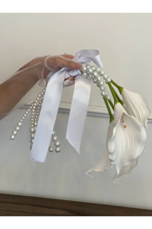 Gelin Çiçeği Gala Sarkıt Buket Incili